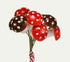 3/4" Set 10-218-0117 Meyer Imports Red & Brown Mix - Spun Cotton - of Wonderful World of Spun Cotton Mushrooms!