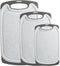 Cutting Board for Kitchen, Large-Small Marble Cutting Boards Set of 3, Non-Slip, Dishwasher Safe (Marble White).