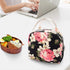 EurCross Floral Canvas Compact Lunch Bag for Women, Trendy and Practical Bento Box Tote