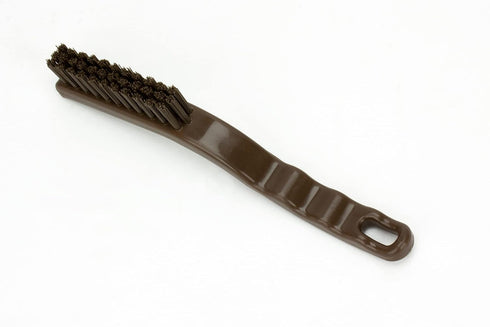 SPARTA 9 Inch Plastic Grout Brush, Scrub Brush, Crevice Brush with Hanging Hole for Cleaning Narrow Spaces, Brown