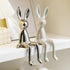Jubiluxor 3-Piece Rabbit Decor Sculptures - Home, Office, Living Room, Bedroom - Accents, Decorations, Figurines