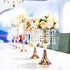 13"- 2pcs) Metal Wedding Centerpieces for Table, Crystal Flower Stands, Wedding Road Lead Flower Holders, Crystal