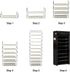 Mekek Closet, 9 Closet Shoe Rack Non-Woven Tier Shoe Rack Shoe Shelf Storage Organizer Cabinet Black