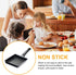 Tamagoyaki Pan Non Stick Japanese Omelette Pan, Cast Iron Rectangle Small Frying Pan with Silicone Brush, Chopsticks &