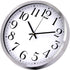TopOne Silent Wall Clock, Battery Operated 12 inch Silver Aluminum Quartz Decor for Kitchen, Home, School