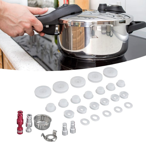 Electric Pressure Cooker Valve Gasket, Universal Accessory Set with Anti Blocking Bracket for Normal Pressure Cookers