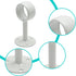 4Pcs Shower Curtain Closet Rod Holder - 1'' & 1-1/4'' Stainless Steel Ceiling Mount Pipe Flange Socket