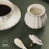 Sweejar Royal Ceramic Sugar and Creamer Set, 3 Piece Set with Cream Pitcher, Sugar Bowl, Lid & Spoon, White