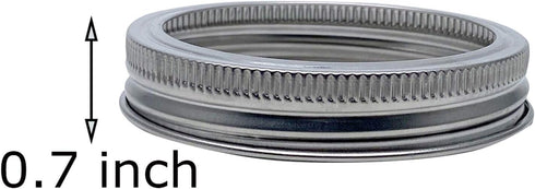 304 Stainless Steel Sprouting Lids - 6 Pcs for Wide Mouth Mason Jars, Making Organic Sprout Seeds
