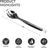 Party Essentials Disposable Heavy Duty Plastic Serving Utensils, 6-Sets of Spoons, Forks, Tongs, Black