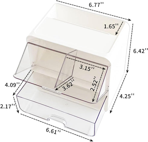 2 Pack Bandage Storage Organizer for Wall, Plastic Medical Supplies Container for Home Medicine Cabinet, Elastic