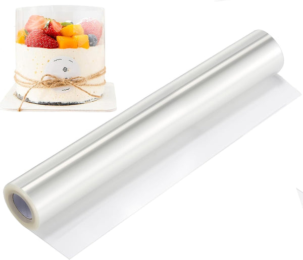 Cake Collar, 12 x 394 Inch Acetate Sheets for Baking, Transparent Cake Collars for Icing Crafting