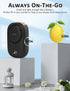 Mini Handheld Fan, Portable USB Rechargeable Fan with Strong Airflow, LED Smart Display, 3 Speed Adjustable (Dark Black)