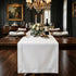 Signature Linen by D'Moksha White Table Runner 48 Inches, 100% Pure Linen,