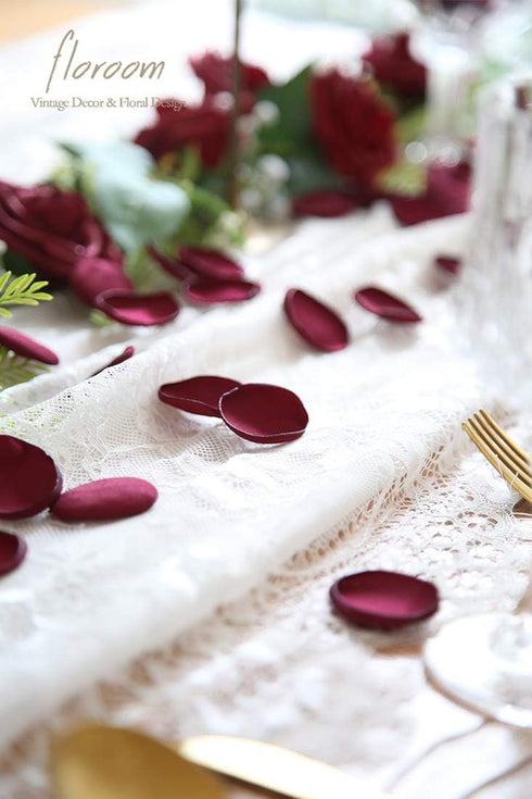 Floroom 500pcs Ivory Faux Silk Rose Petals for Wedding Flower Girl Basket, Aisle Scatter, Centerpieces, Bridal Shower