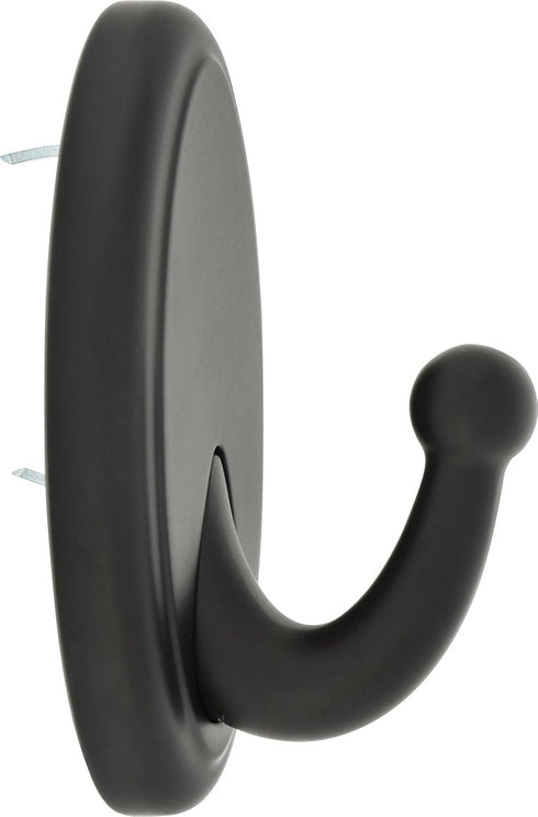 HIGH & MIGHTY Decorative Metal Hook, Easy Tool-Free Dry Wall Installation, Oval, Holds up to 25lb, Bronze