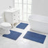 Walensee Non Slip Bathroom Rug, 24x17 Inch Dark Blue, Water Absorbent Super Soft Chenille Mat, Machine Washable