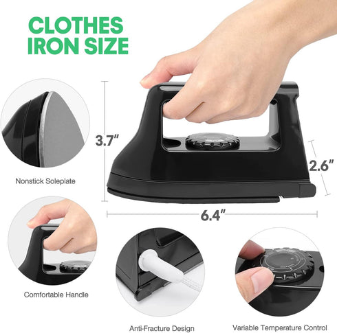 Mini Iron for Crafts Quilting, Travel Household Iron, Easy Iron Supplies Mini Electric Iron, Multiple Colors