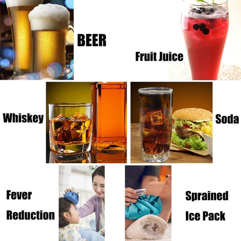 DERGUAM 8 Packs Fast-Cooling 304 Stainless Steel Ice Cubes, Whiskey Stones with Wine Opener, Nonslip Ice Tong & Tray