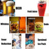 DERGUAM 8 Packs Fast-Cooling 304 Stainless Steel Ice Cubes, Whiskey Stones with Wine Opener, Nonslip Ice Tong & Tray