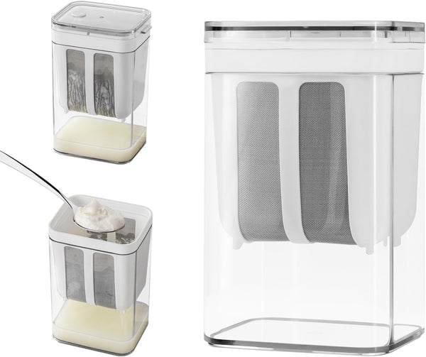 Hoxxu Greek Yogurt Strainer, 1100ml Multi Yoghurt Maker Strainer with Fine Mesh Bag