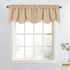 NICETOWN Room Darkening Window Valance, Solid Thermal Insulated 52"x18" Scalloped Curtain Panels (Biscotti Beige, 4