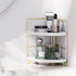 2-Tier Counter Countertop FSyueyun Corner Bathroom Organizer, Tool-Less Installation Vanity Shelf Small Plastics Makeup