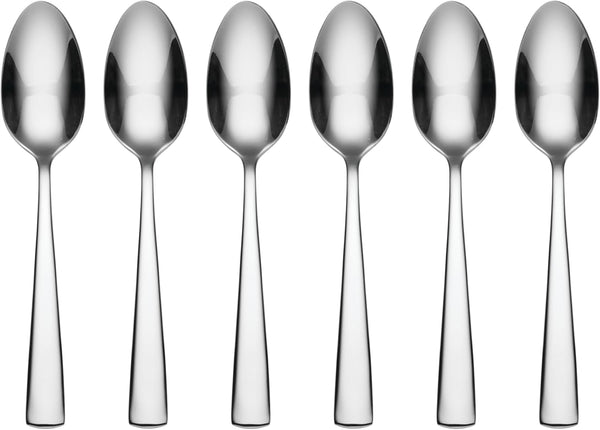 Oneida Nocha Everyday Flatware Teaspoons, Set of 6 18/0 Stainless Steel, Silverware Set