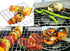 Steel Roasting Roti Jali Set with Wooden Handle, Tong and Pincer, Cooking Rack, Papad Grill, Chapati Grill, Food Tong