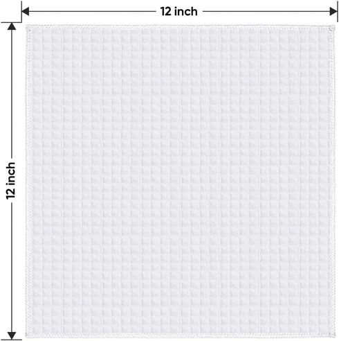50 Pack 12 12 Inches HOMEXCEL Waffle Weave Microfiber Towel, Lint Free Bulk Cleaning Rags, x Barista Towels, Reusable