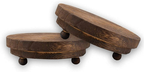 2 Pcs Wood Riser - 3.75' Display Stand for Farmhouse Decor, Tiered