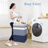 BlissTotes 3-Pack Laundry Basket, Waterproof Hamper, Collapsible Tall Clothes Hamper, Gradient Blue, 125L