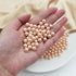 1100 pcs Champagne Undrilled ABS Pearls, 8mm No Hole Makeup Beads for Table Scatter Decoration
