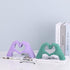 DOVDOV Green Heart Hand Sculpture, Heart Hand Statue Home Decor Aesthetics, Suitable for Bookshelf Console Table Office