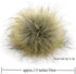 Faux Fur Pom Pom with Elastic Loop DIY, 12pcs Fluffy Pompom Ball for Knitted Accessories (Brown)