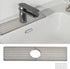 Diatomite Kitchen Faucet Mat, Quick Drying Splash Guard for Sink, Grey Water Absorbing Stone Tray for Countertop