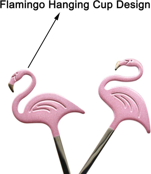 Maydahui 2PCS Flamingo Spoons 5.1 inch Animal Spoon18/10(304)Stainless Steel Dessert Coffee Stirring Spoon Teaspoon Tableware Kitchen Tools