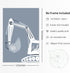 Youillne Bulldozer 12x16 Inch Set 3 Construction Truck Wall Art Decor Toddler Boys Room Canvas Wall Art Tractor Vehicle