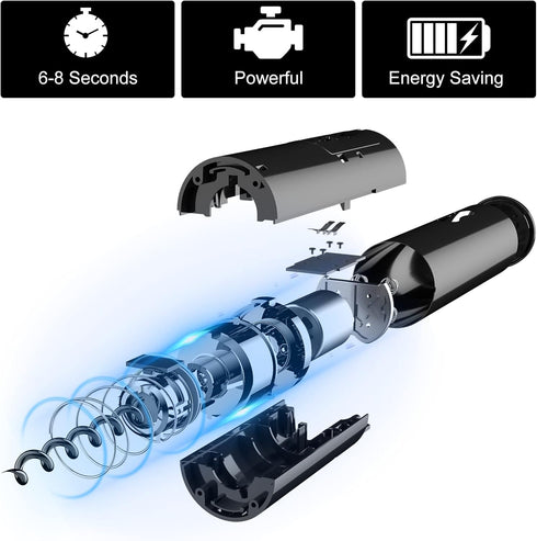 COKUNST Electric Wine Openers - Reusable Corkscrew Opener with Foil Cutter, Battery Operated Stainless Steel