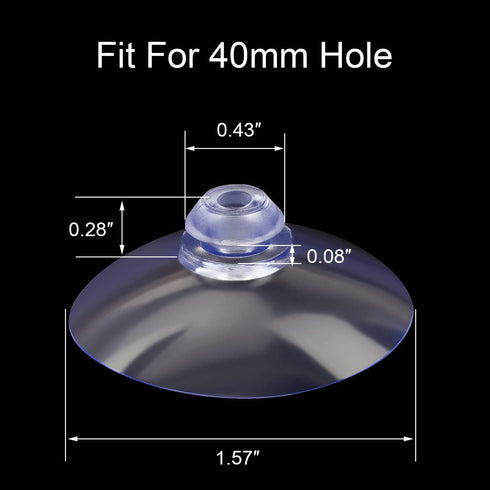 ANCIRS 30 Pack 40mm Suction Cups for Glass Table Tops, Rubber Transparent Anti-Collision Sucker Pad