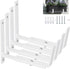 Y&M 4 Pack Adjustable Planter Box Brackets, Heavy Duty Iron Wall Mounting Hooks for Balcony, White