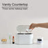 SUBEKYU Mini Trash Can with Lid, Small Desk Trash Can, White, Includes 3 Roll Bags