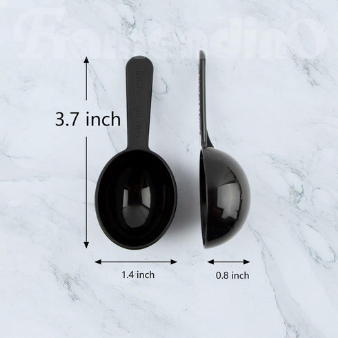 Framendino 10 Pack Plastic Coffee Measuring Spoons, Short Handle Scoops for Tea, Sugar, Cereal, Black