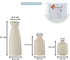 Set-3 CEMABT Beige Ceramic vase Small Flower vases for Decor,Modern Boho Farmhouse Home Decor,Decorative vase