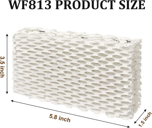 4 Pack Wf813 Eqwf813 Humidifier Filters Compatible with Equate Eqwf813 Eq-2119-Ul, Relion RCM-832 RCM-832N, ProCare PCCM-832N Cool Mist Humidifier Replacement Filter