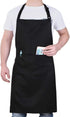 Will Well Chef Apron for Men and Women, 33" x 27" Large with 38" Waist Ties, Durable with 2 Spacious Pockets