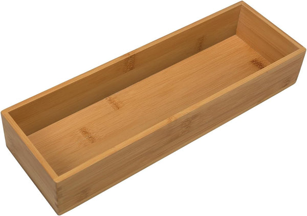 Bamboo Drawer Organizer, Kitchen Utensil Organizer, Office Supplies Desk Organizer, 12"*4"*2"