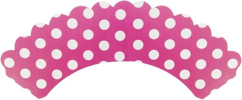 Wrapables Standard Size Hot Pink Polka Dots Cupcake Wrappers - Set of 20