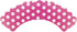 Wrapables Standard Size Hot Pink Polka Dots Cupcake Wrappers - Set of 20