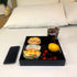 Handles-10x10Inch-Serving Countertop KEVLANG Glossy Black Sturdy Acrylic Serving Tray